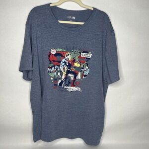 Gap 85 Years‎ Of Superman T-shirt Men's XXL Blue DC Comics Soft Style